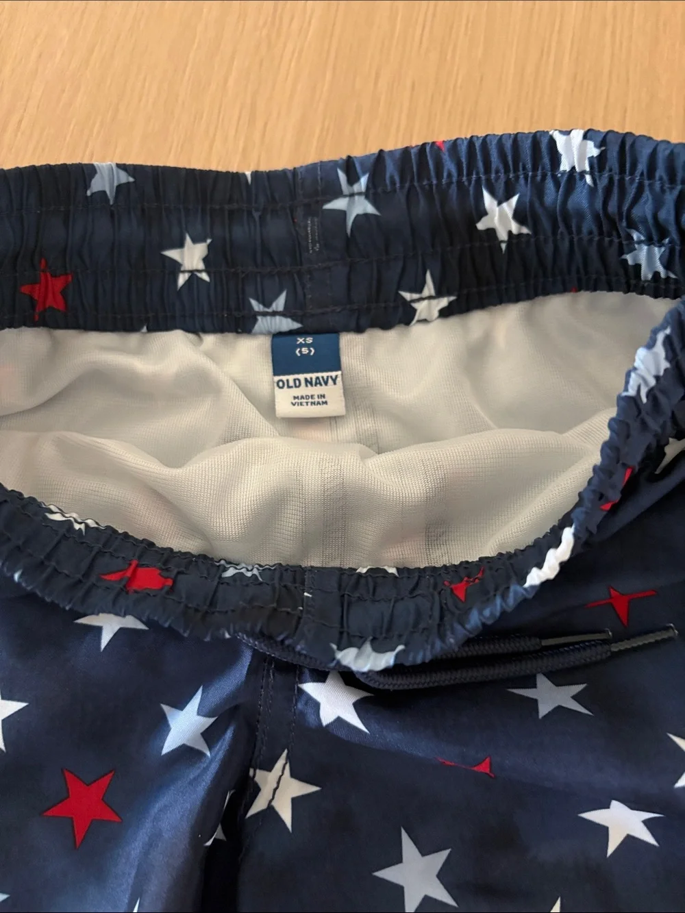 Old Navy Navy Swim Shorts with Red & White Stars